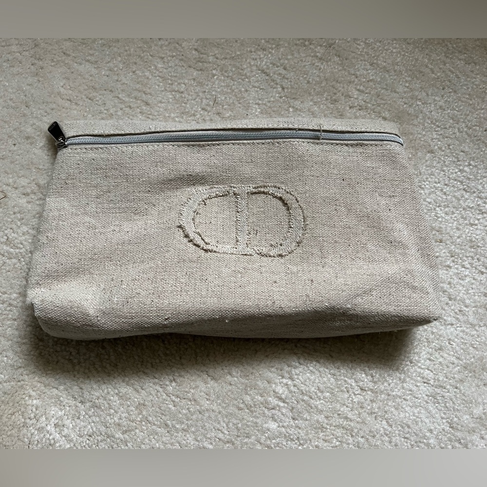 Neutral Colored Christian Dior Beauty Make Up Cosmetic Travel Bag